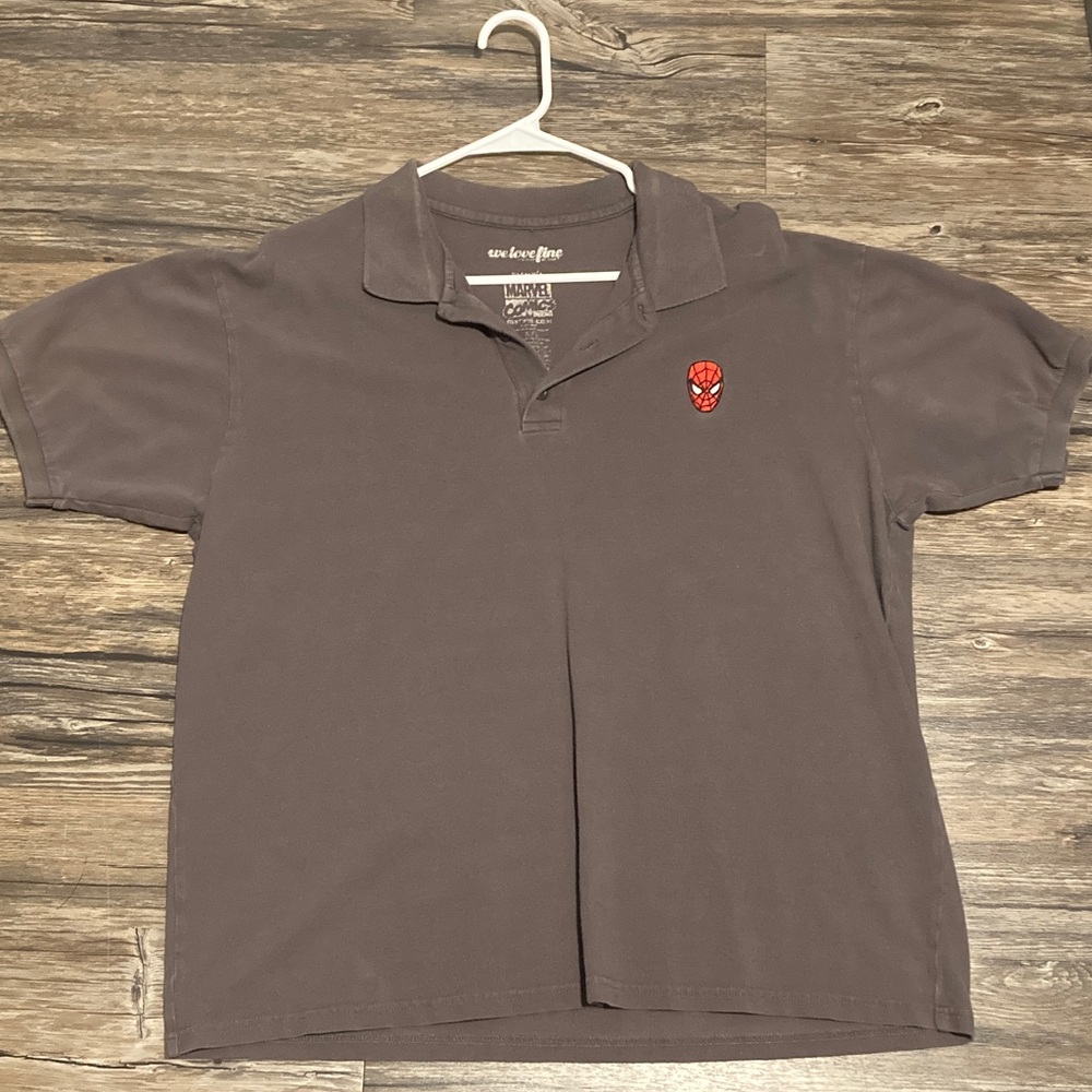 Vintage Grey Spider-Man Polo Shirt